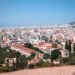 Aerial view of Athens with the Acropolis and Parthenon rising above the city