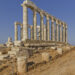 Temple of Poseidon at Cape Sounion on the southern coast of Attica.