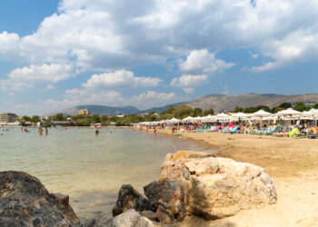 Asteras Beach in Glyfada on the Athens Riviera.