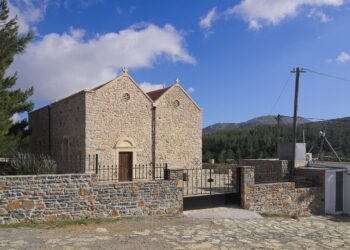 Church in Ethia village in Crete