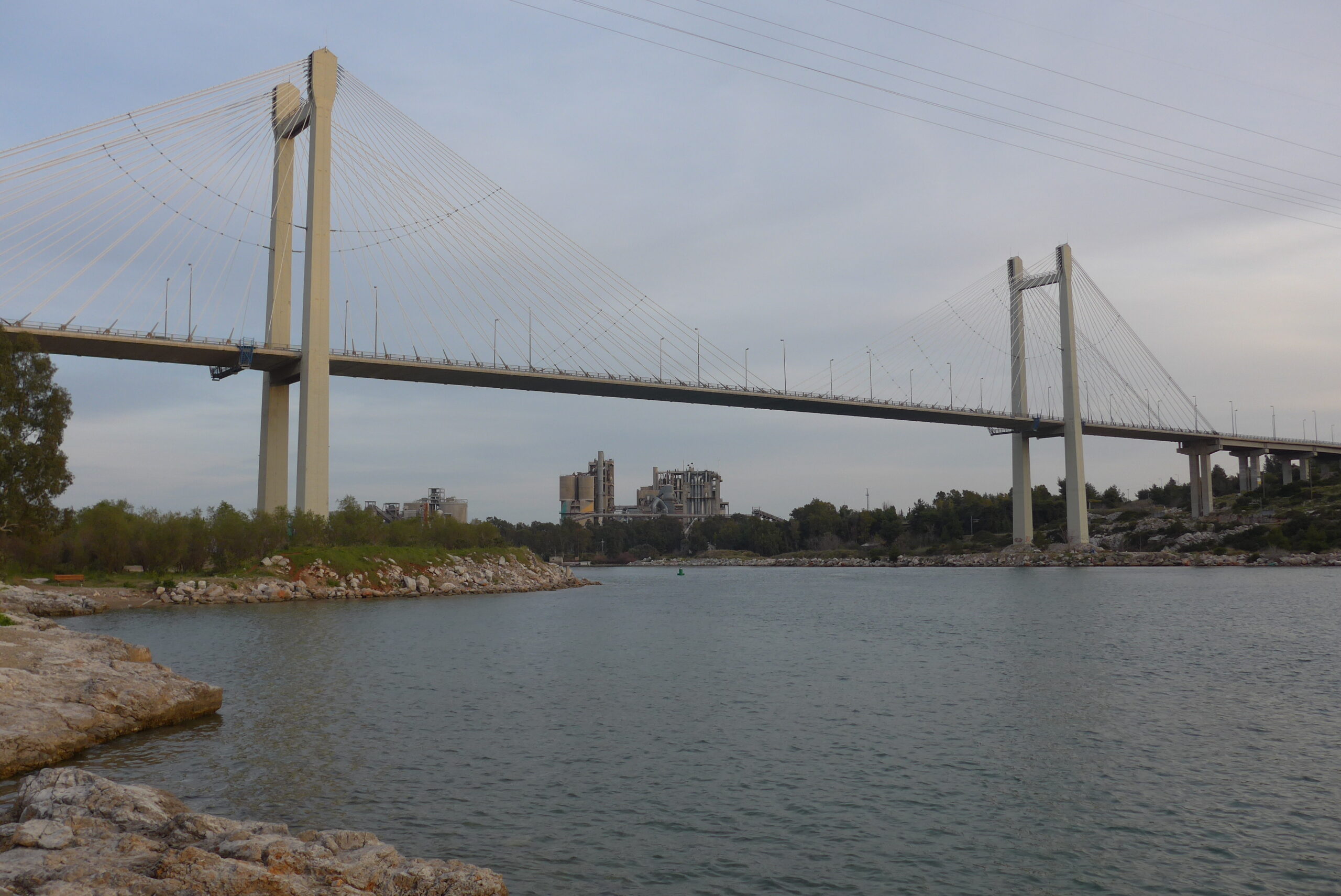 Old bridge over the Euripus Strait at Chalkida, Evia