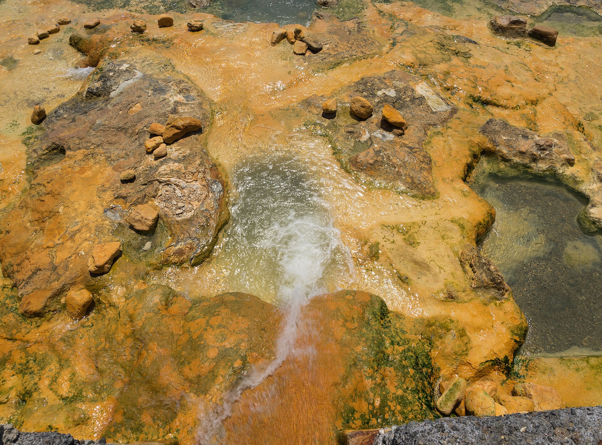 Natural thermal water spring at Loutra Edipsou, Evia
