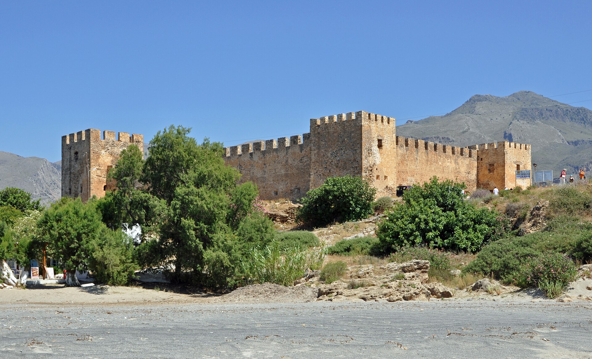 The Venetian fortress of Frangokastello on Crete's Libyan Sea coast