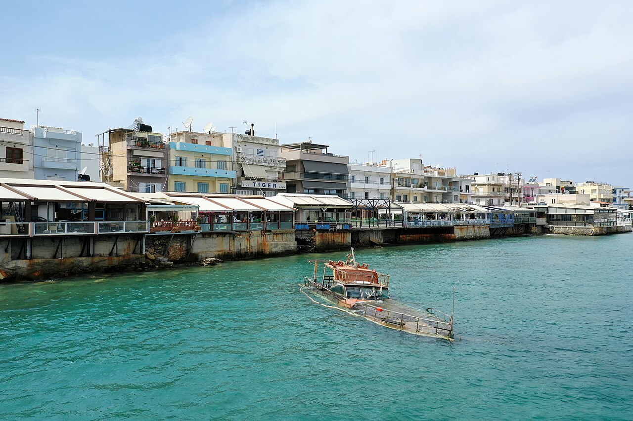 Coastal Hersonissos on the north coast of Crete