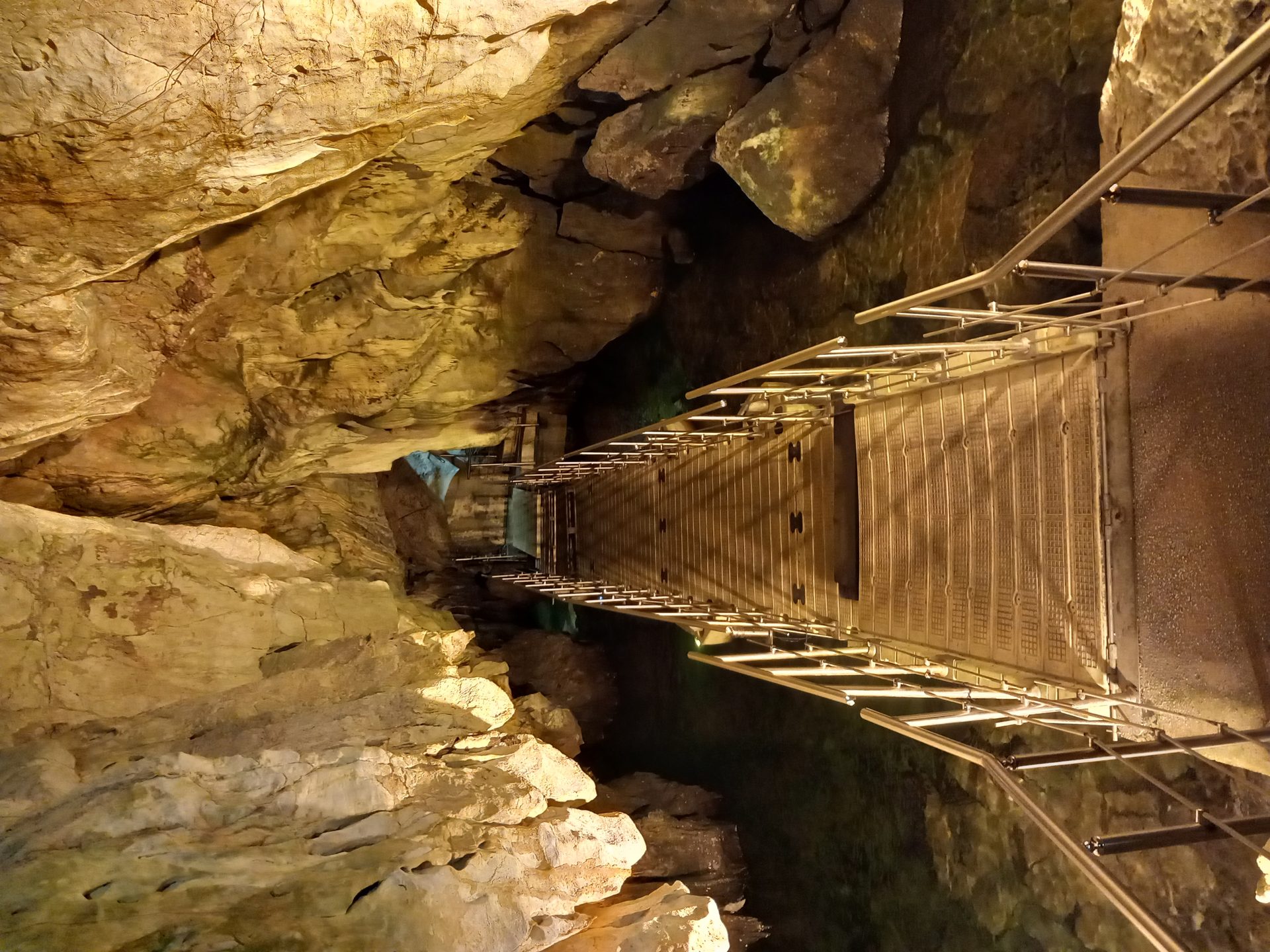 Limestone rock formations inside Dragon's Cave (Spilaio tou Drakou) near Kastoria Lake