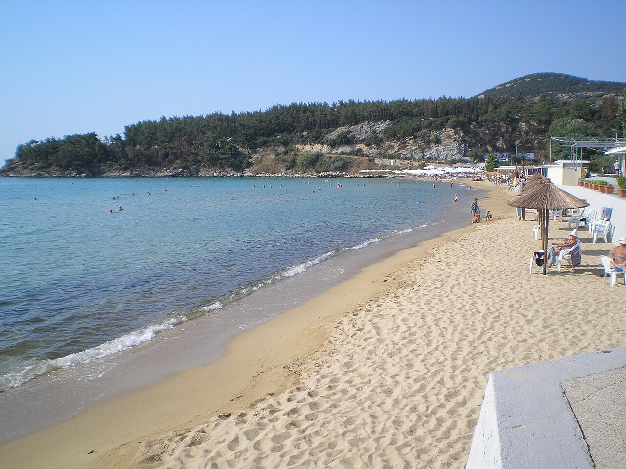 Kalamitsa beach west of Kavala city centre