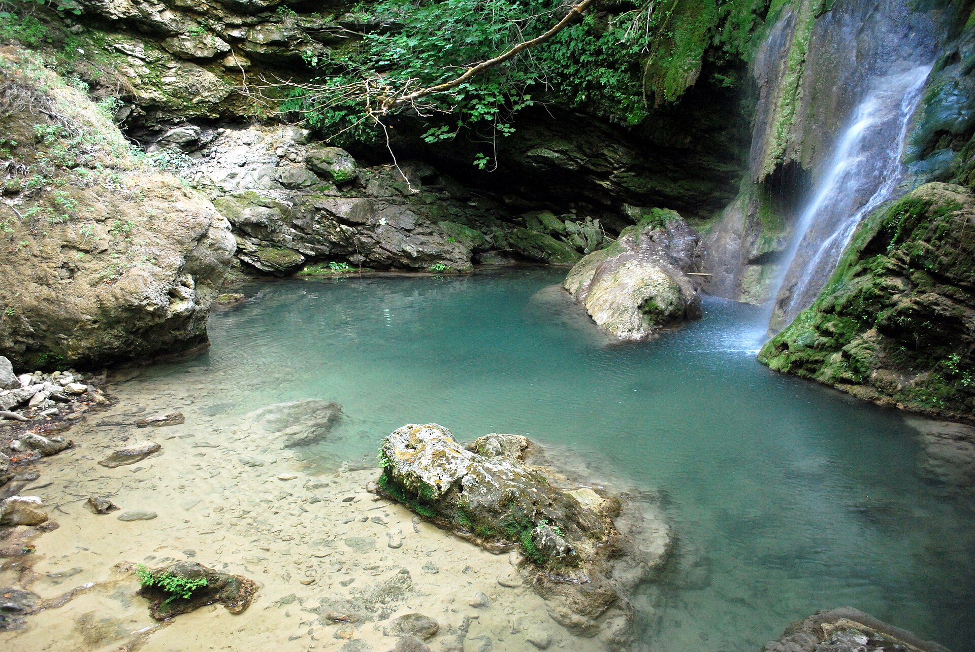 Fonissa waterfall near Mylopotamos on Kythira