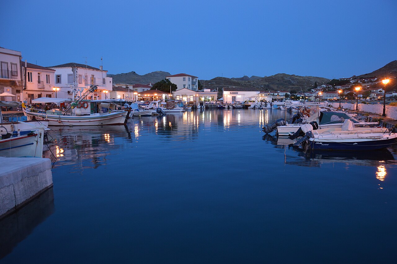 Boats in the harbour of Myrina on Lemnos