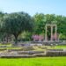 Ancient Olympia archaeological site ruins in the western Peloponnese Greece