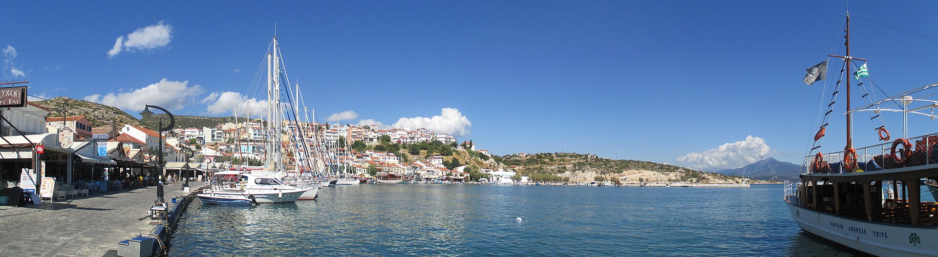 Panorama of the harbour at Pythagoreio, Samos.
