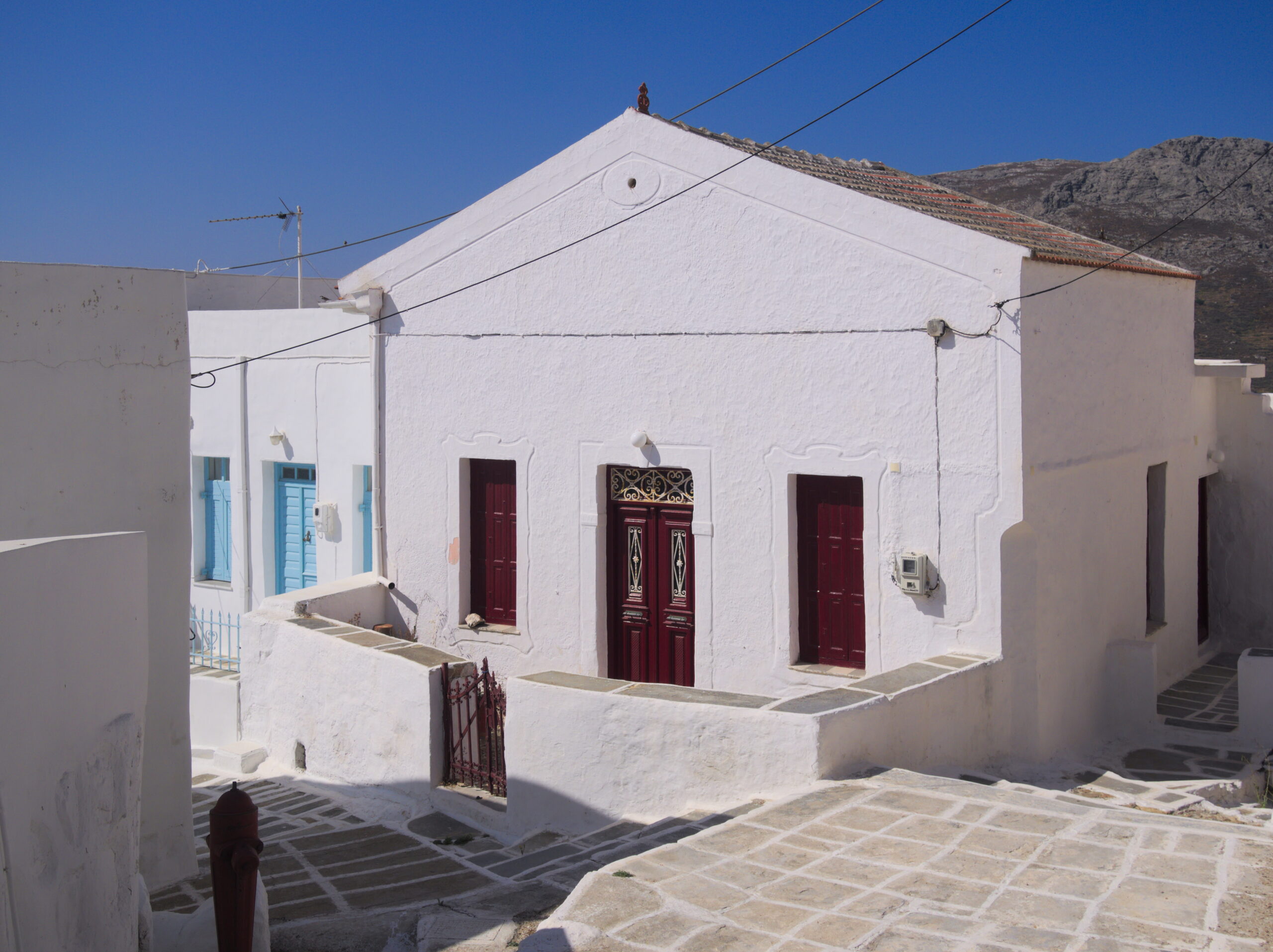 Serifos Chora hilltop village panoramic view
