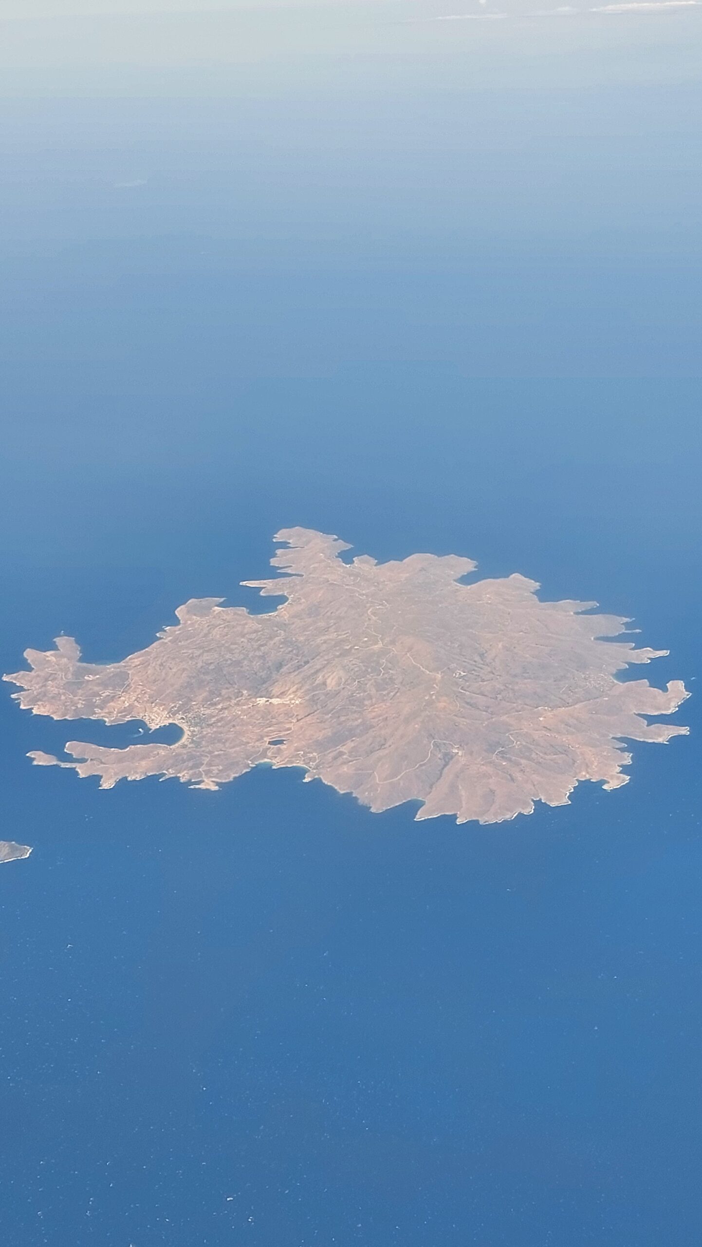 Serifos island coastline aerial view