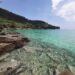 Golden Beach Chrisi Ammoudia Thasos with crystal clear waters and lush green coastline