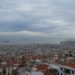 Byzantine walls of Thessaloniki with a view toward the port and gulf