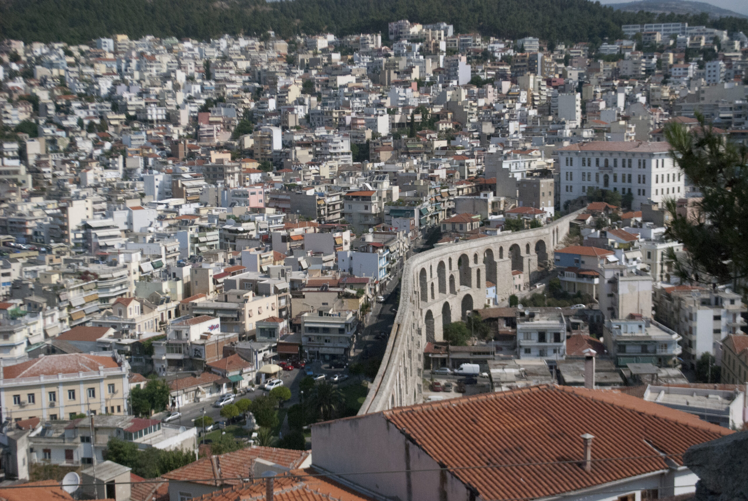 Kamares aqueduct in Kavala, Greece