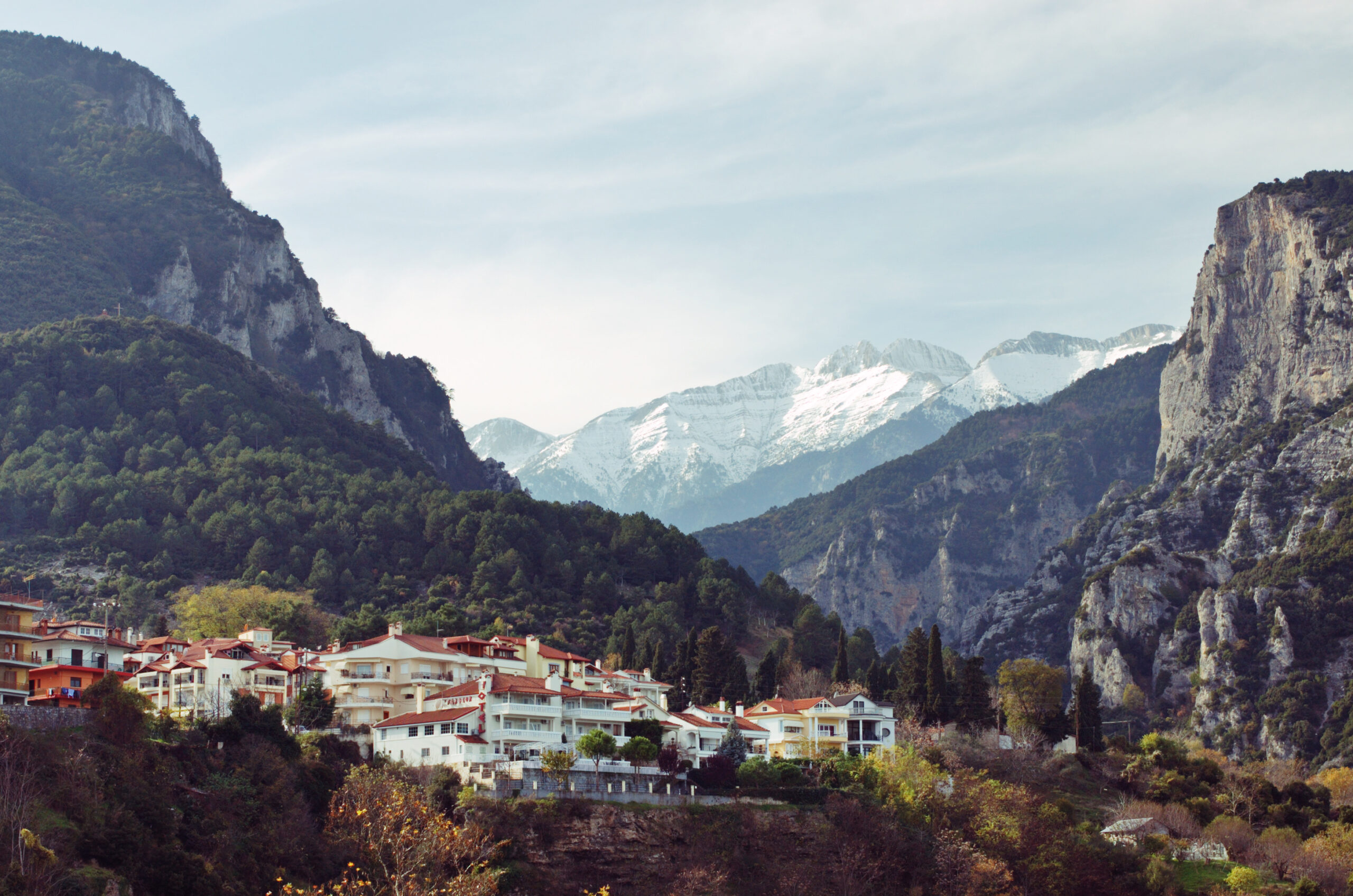 Mount Olympus viewed from Litochoro, Greece