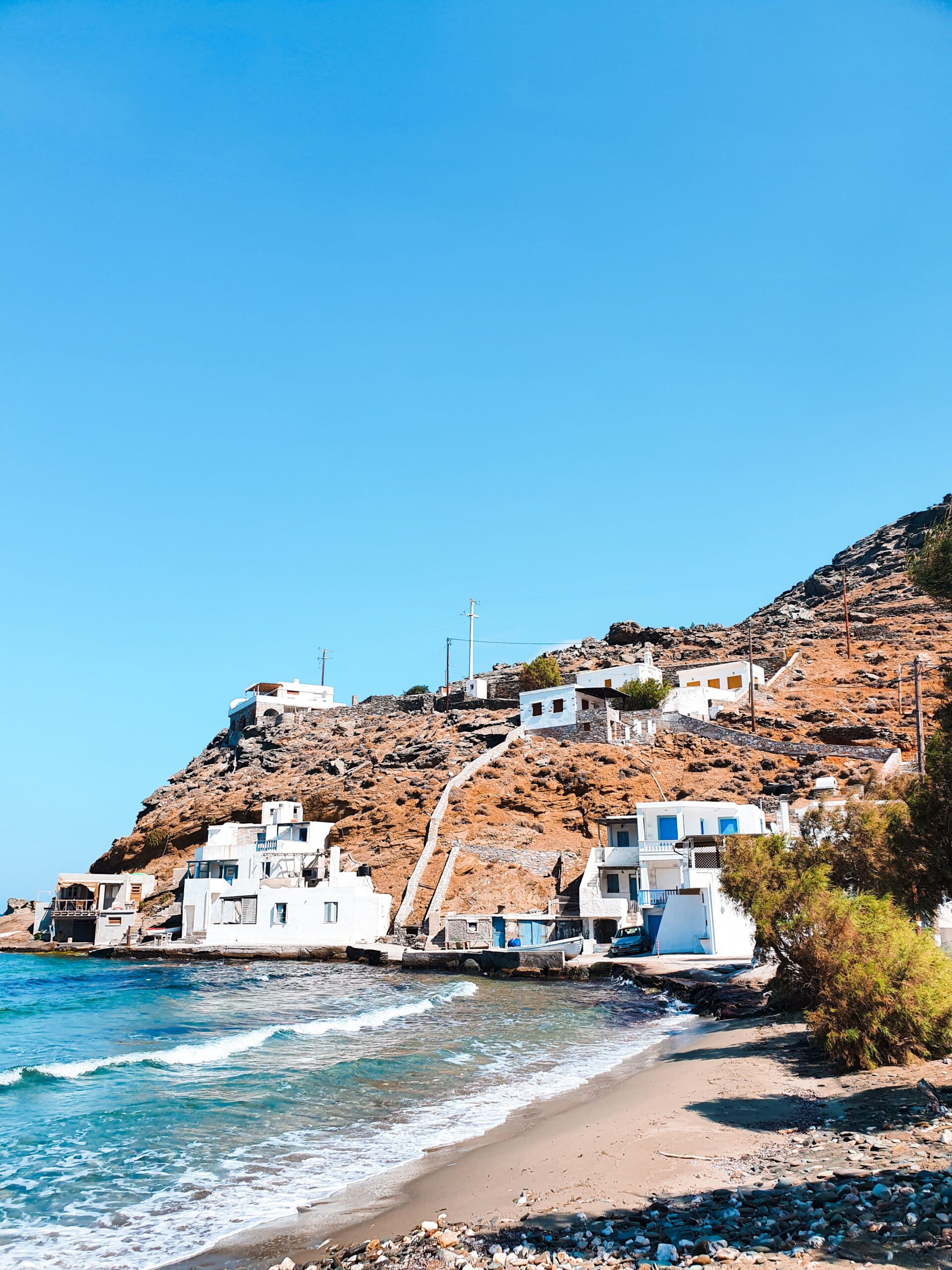 Coastal architecture and seascape of Tinos Island, Cyclades, Greece