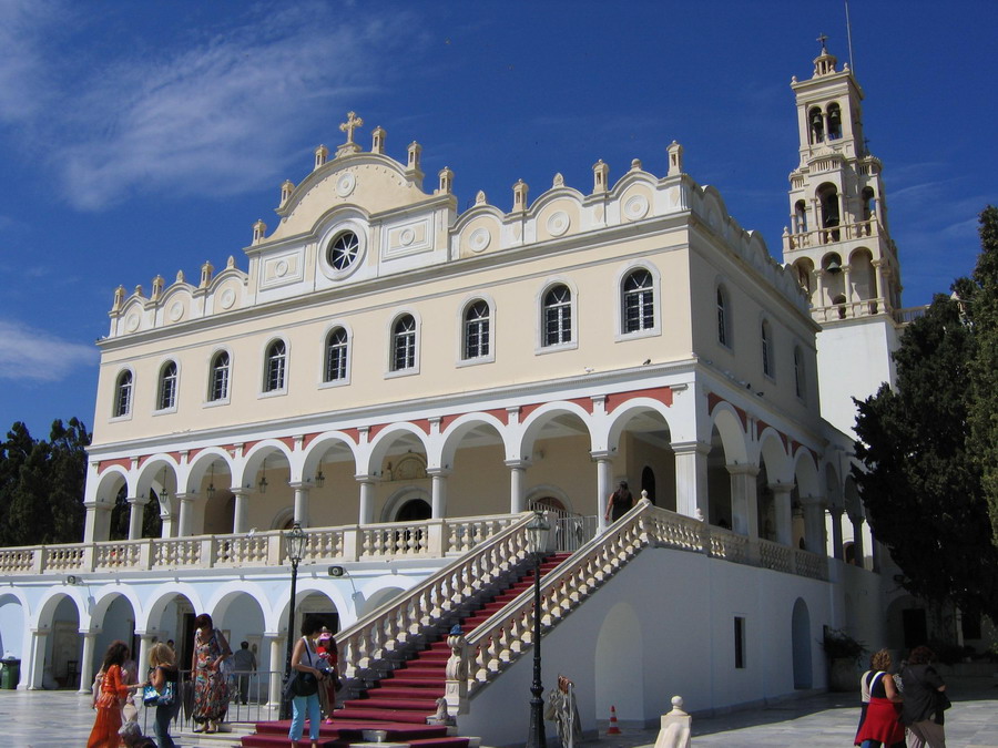 Church architecture on Tinos Island, Cyclades, Greece