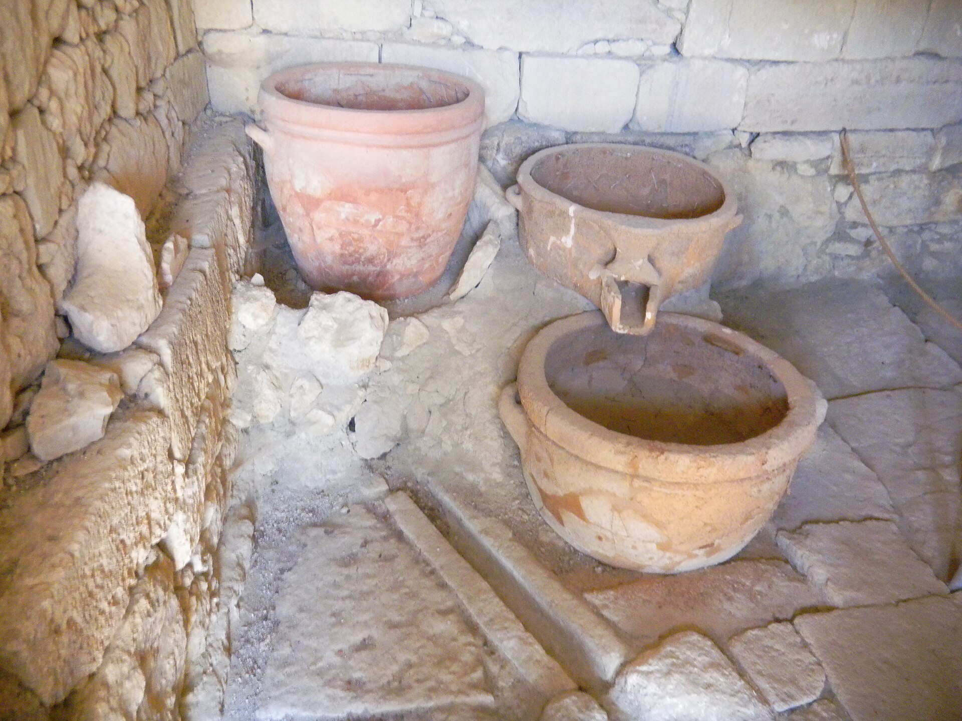 Vathypetro archaeological site near Archanes, Crete, home to the oldest preserved Minoan wine press