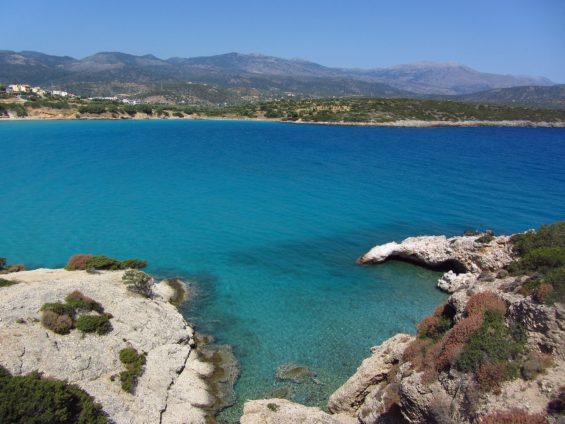 Voulisma Beach near Istro on the northeastern coast of Crete.