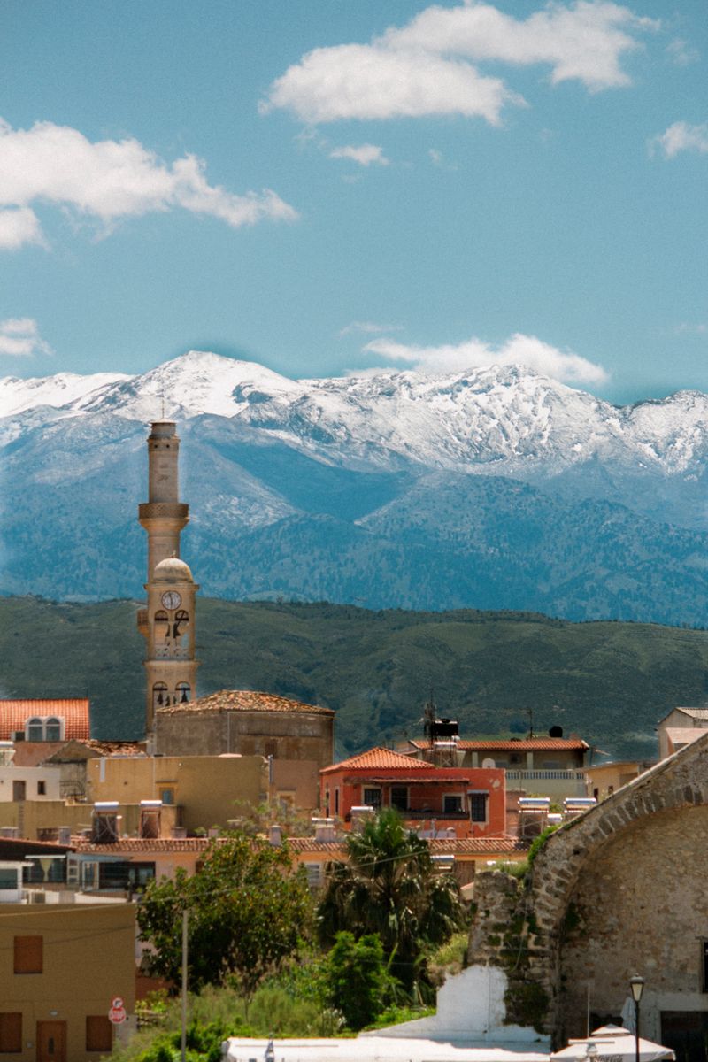 The White Mountains rising above Chania, western Crete, near the region's boutique wineries