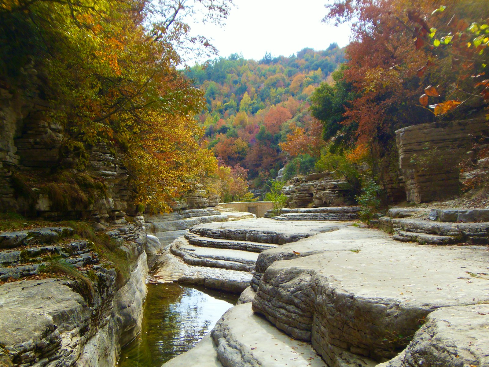 Natural rock pools known as Ovires or Kolymbithres near Papingo in the Zagori region
